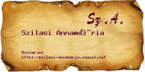 Szilasi Annamária névjegykártya