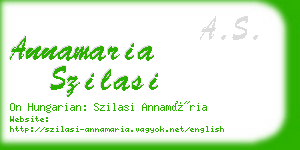 annamaria szilasi business card